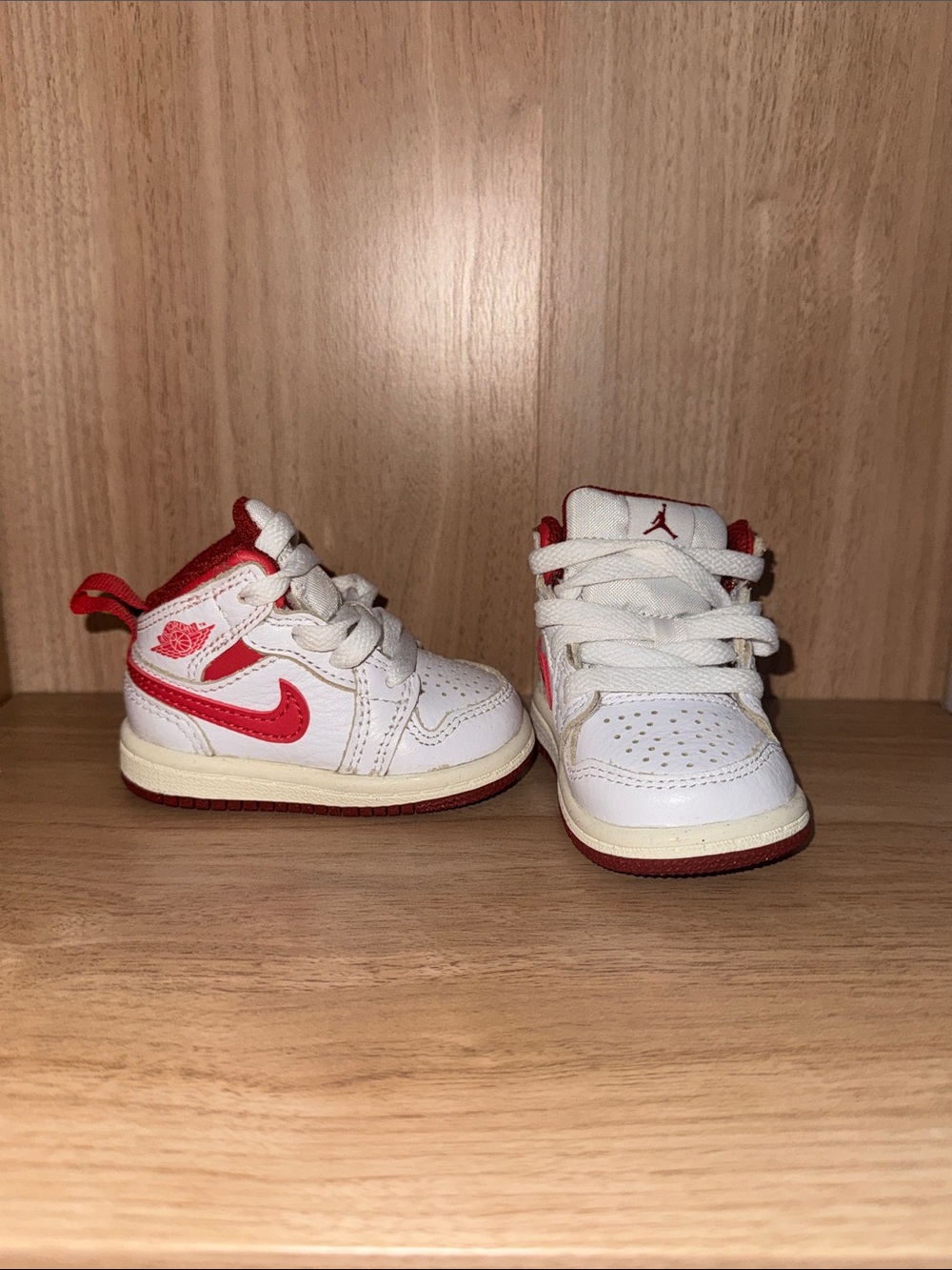 Jordan Toddler White and Red Sneaker Boots